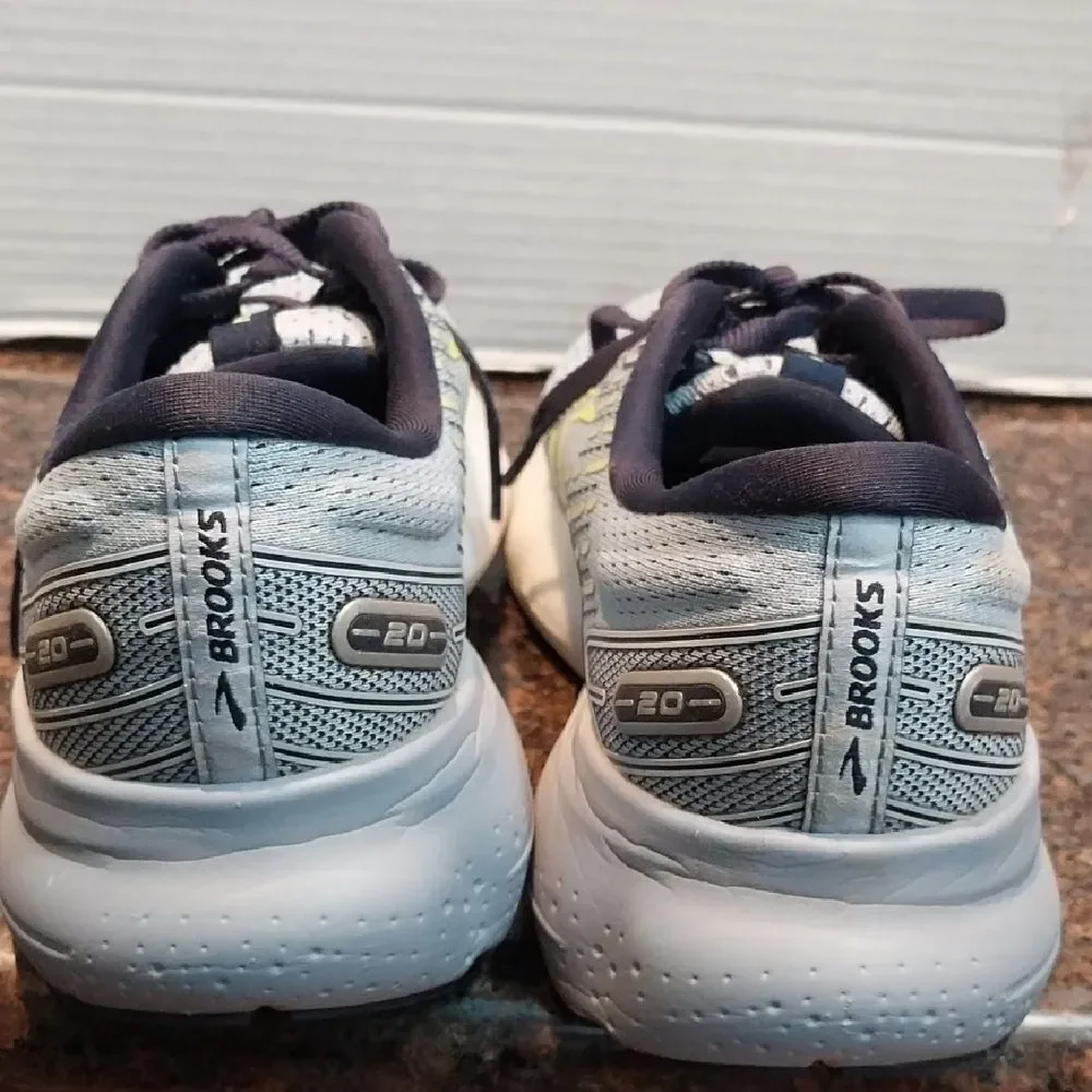 Brooks Gray and Yellow Performance Sneakers